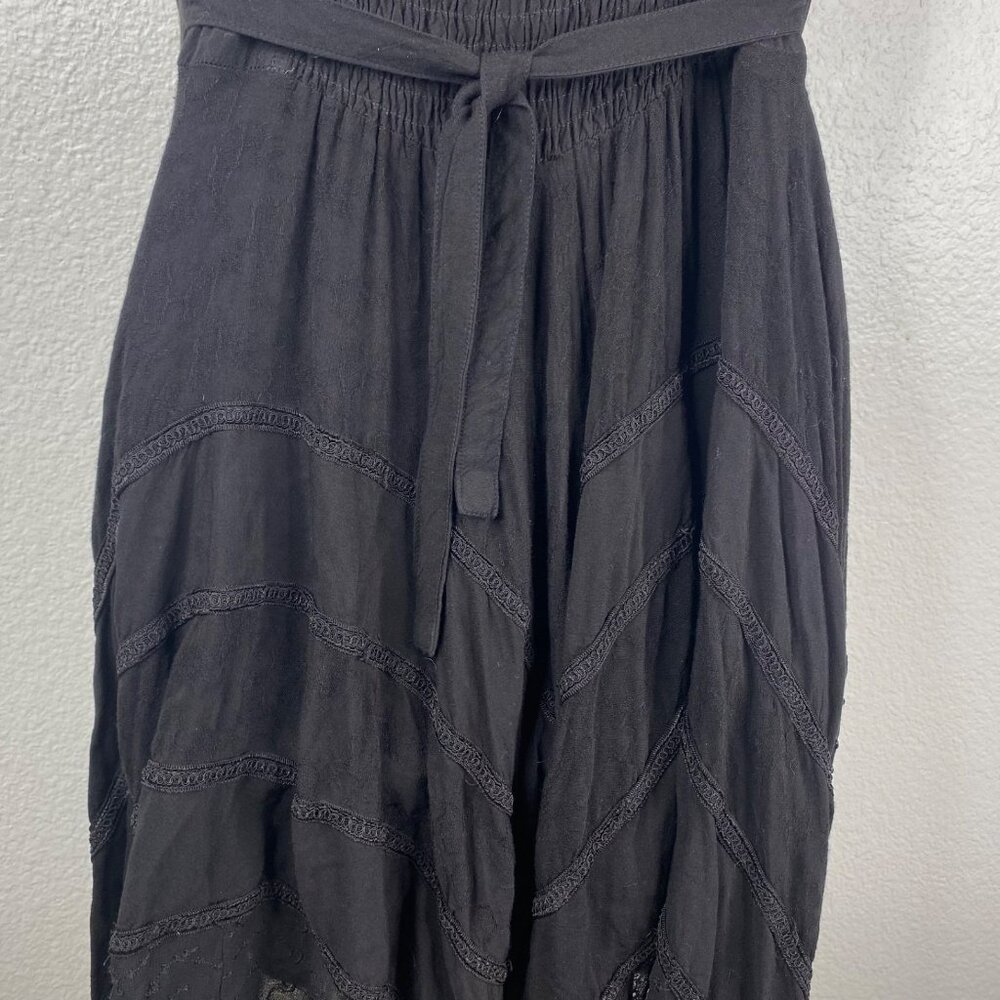 Sakkas Sundara Dress Corset Asymmetrical Embroidered Black Sz S/M Whimsigoth View 6